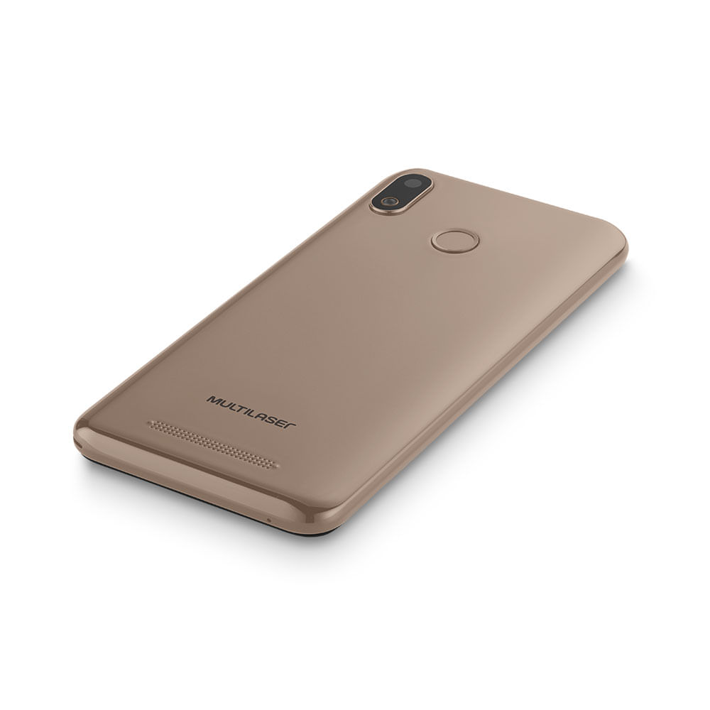 Encontraproduto.com.br - Smartphone Multilaser G 4G 32GB Tela 5.5 Processador Octa Core Sensor de Digitais Android 9.0 GO Dourado - P9133OUT [Reembalado]