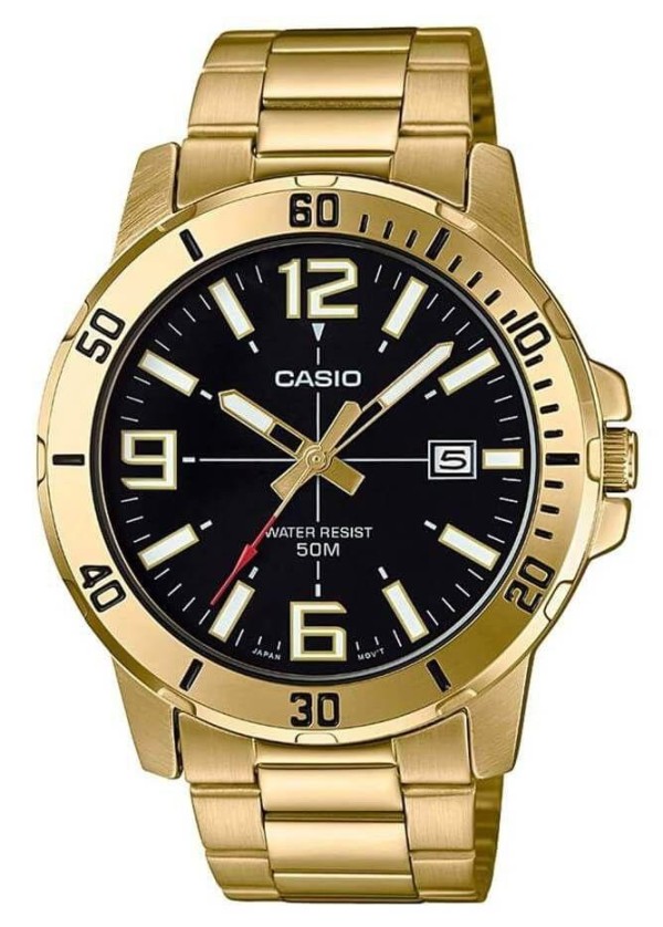 Encontraproduto.com.br - Relógio Casio Masculino Ref: Mtp-vd01g-1bvudf Casual Dourado