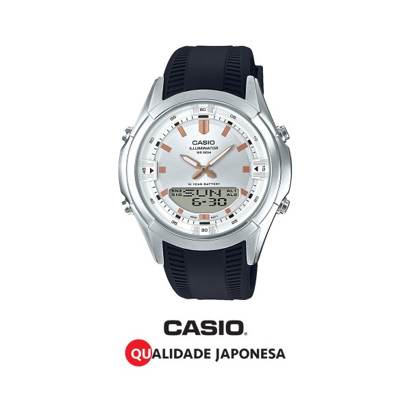 Encontraproduto.com.br - Relógio Analógico Digital Masculino Casio AMW-840-7AVDF