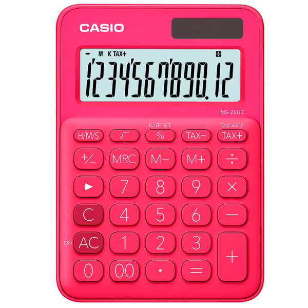 Encontraproduto.com.br - Calculadora compacta Casio de mesa c/ visor amplo 12 dígitos