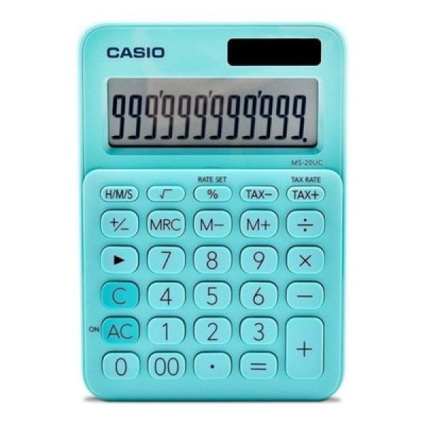 Calculadora compacta Casio de mesa c/ visor amplo 12 dígitos