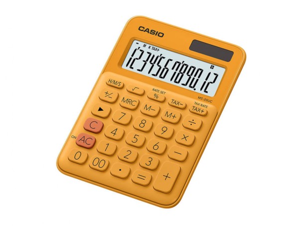 Calculadora compacta Casio de mesa c/ visor amplo 12 dígitos