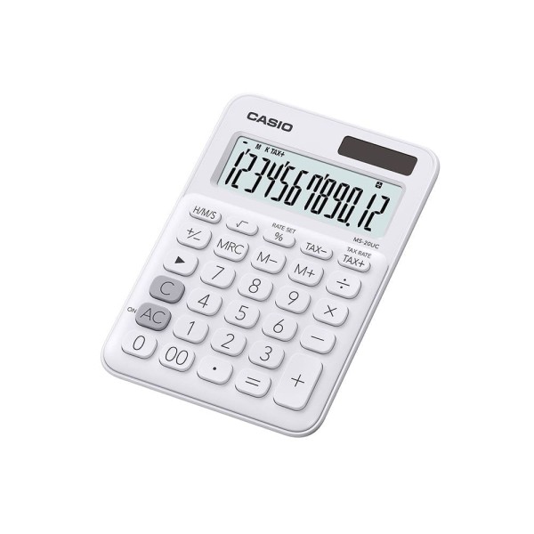 Encontraproduto.com.br - Calculadora Compacta Casio MS-20UC-WE Branco