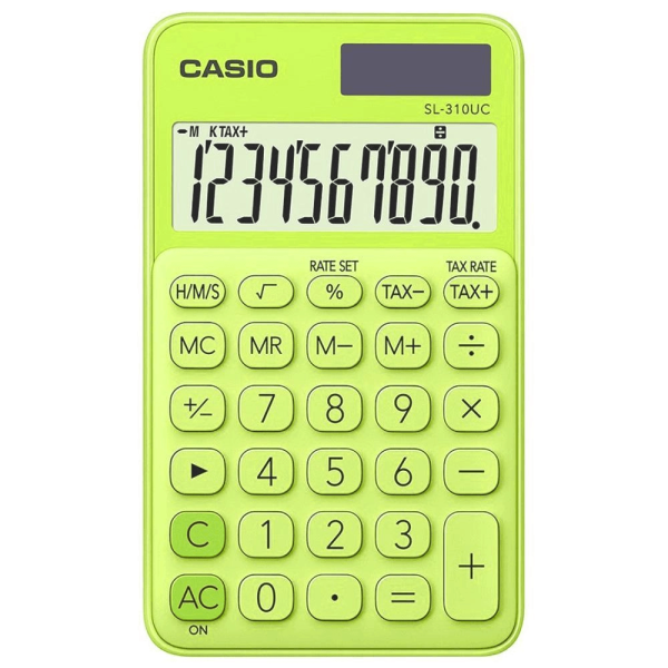 Calculadora de Bolso 10 Dígitos SL310UC-YG Verde Limão - Casio