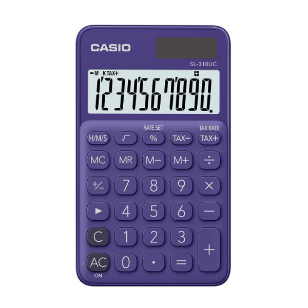 Encontraproduto.com.br - Calculadora Portátil Casio c/ visor amplo 10 dígitos e alimentação Dupla