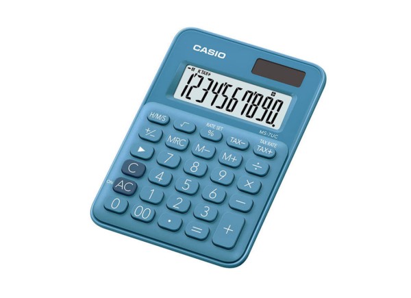 Mini Calculadora Casio de mesa c/ visor amplo 10 dígitos