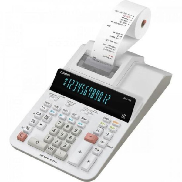 Encontraproduto.com.br - Calculadora com Bobina DR-210R WE Branca CASIO