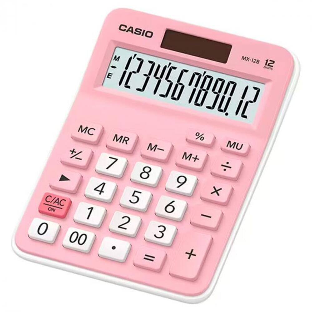 Encontraproduto.com.br - Calculadora de Mesa 12 Digitos Rosa MX-12B-PK