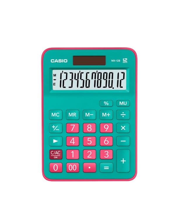 Encontraproduto.com.br - Calculadora de Mesa Casio 12 Dígitos Verde - MX-12B-GNRD-W-DC