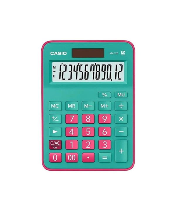 Encontraproduto.com.br - Calculadora de Mesa Casio 12 Dígitos Verde - MX-12B-GNRD-W-DC