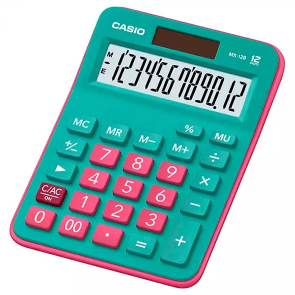 Encontraproduto.com.br - Calculadora de Mesa Casio 12 Dígitos Verde - MX-12B-GNRD-W-DC