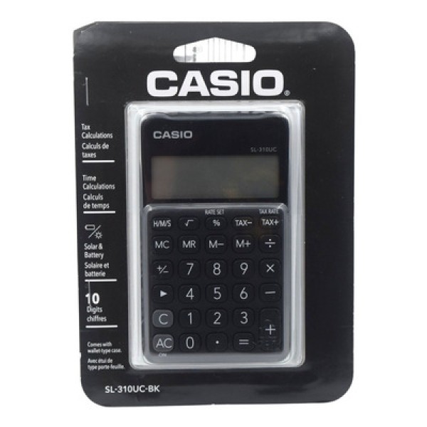 Encontraproduto.com.br - Calculadora De Bolso 10 Digitos Preta - Sl-310uc-bk