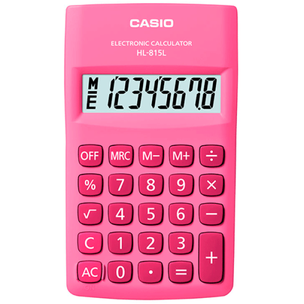 Encontraproduto.com.br - Calculadora Casio Rosa HL-815L-PK-W4-DP