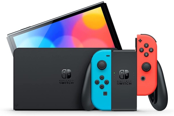 Encontraproduto.com.br - Console Nintendo Switch OLED 64GB com Joy Con Azul/Vermelho - Nintendo