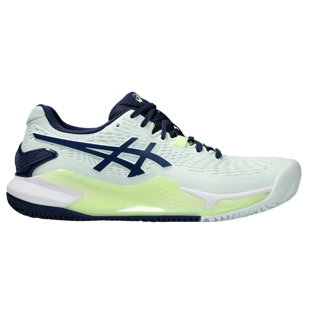 Tênis Gel Resolution 9 Clay Branco e Azul Marinho - Asics