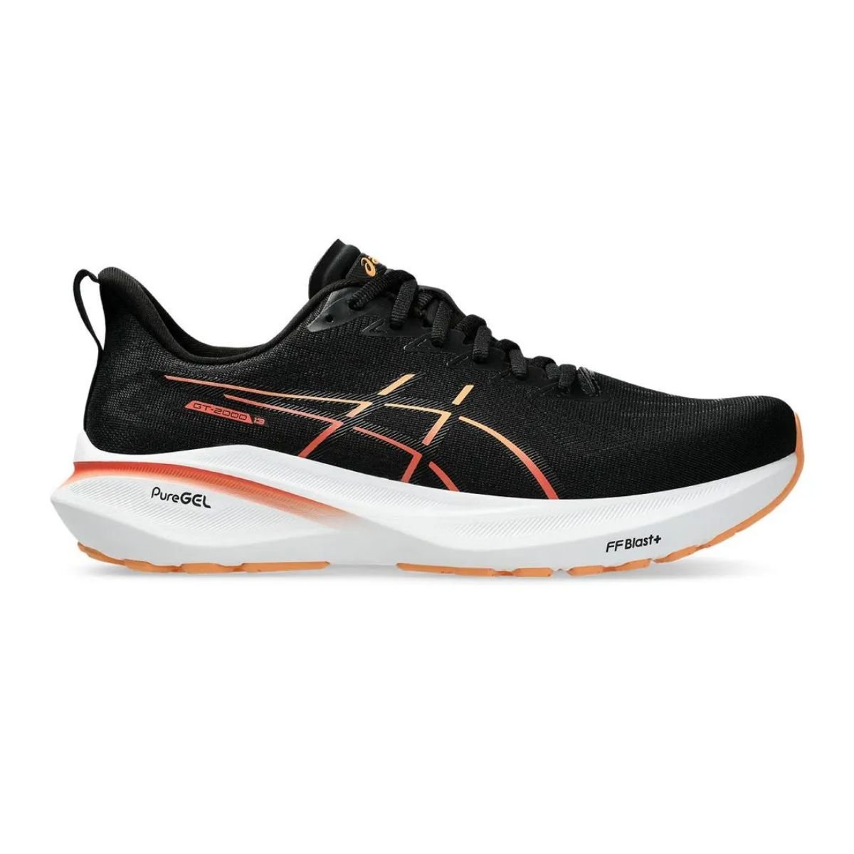Tênis De Corrida Masculino N°39 Asics Gt-2000 13 Preto Laranja (MP)