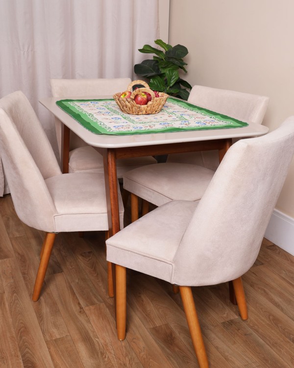 Encontraproduto.com.br - Toalha De Chá 65cm x 90cm Estampada Verde