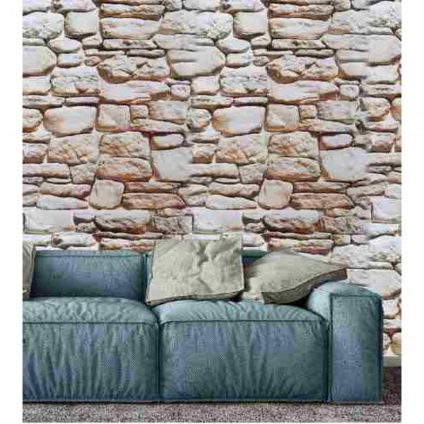 Encontraproduto.com.br - Papel Parede Kit Com 10 Unid Adesivo Vinil Canjiquinha Pedra