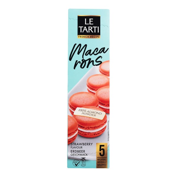 Macarons Recheados de Morango Le Tarti 60g