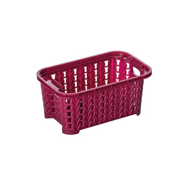 Encontraproduto.com.br - Cesta Organizadora Retangular Empilhável Trama 460ml Plasútil