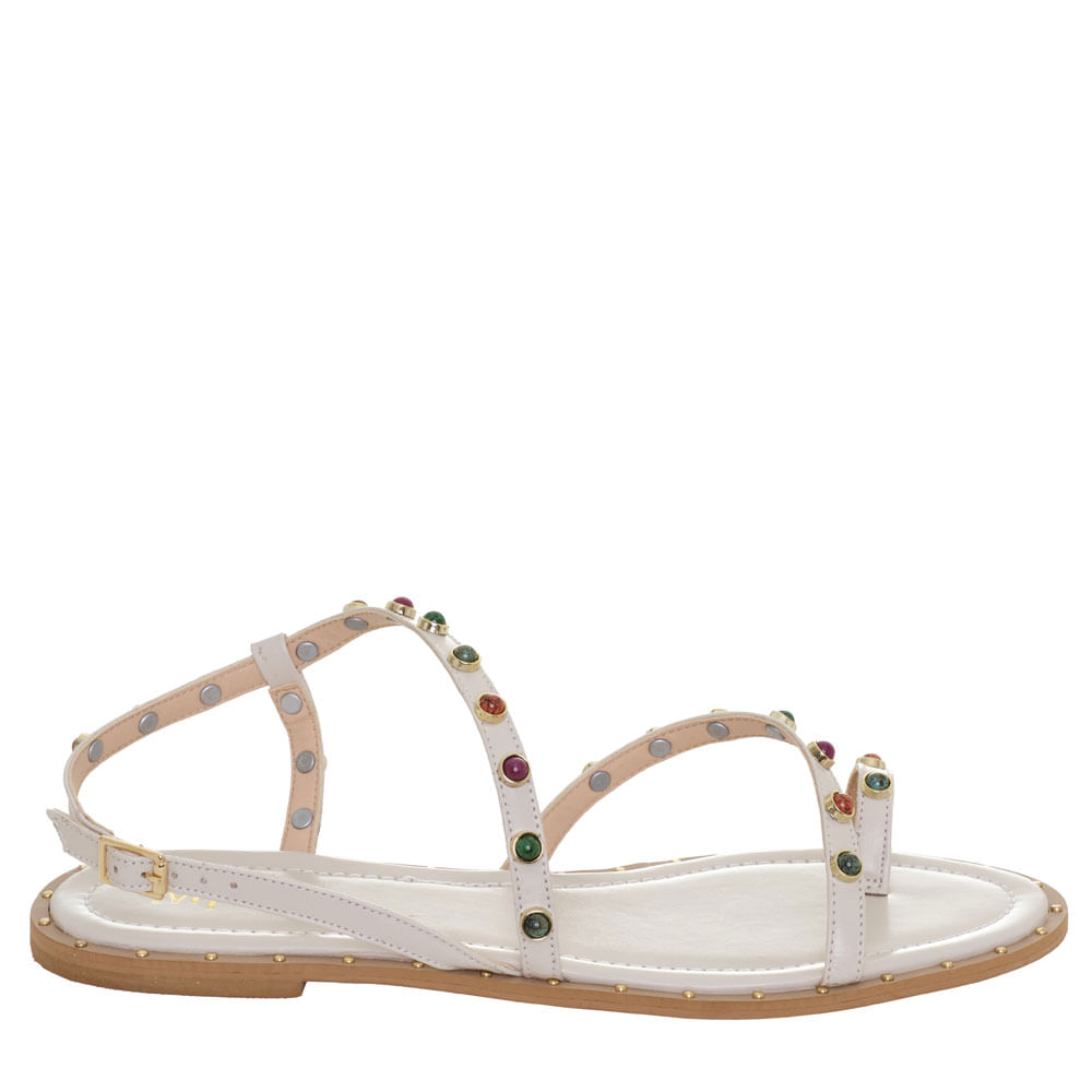 Sandalia Rasteira M|S Bulgari Off White