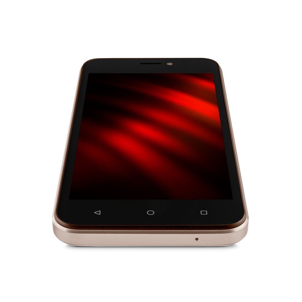 Encontraproduto.com.br - Smartphone Multilaser E 2 3G 32GB Wi-Fi Tela 5 pol. Dual Chip 1GB RAM Android 11 (Go edition) Processador Quad Core - Dourado - P9149X [Reembalado]