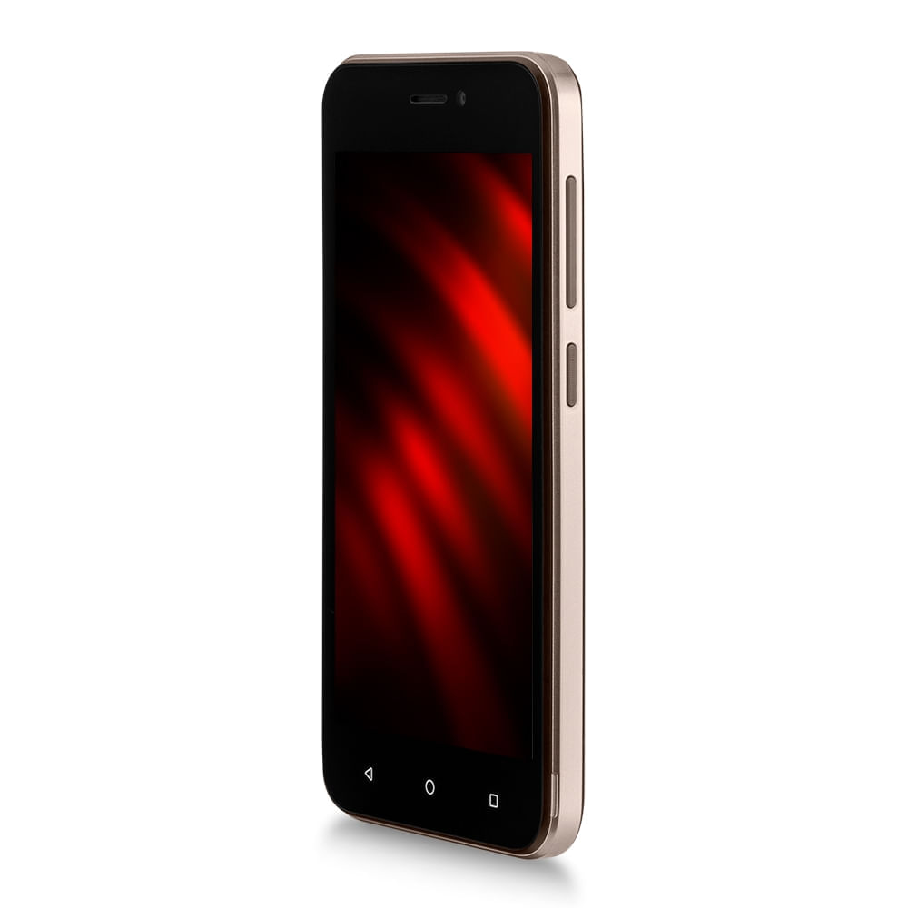 Encontraproduto.com.br - Smartphone Multilaser E 2 3G 32GB Wi-Fi Tela 5 pol. Dual Chip 1GB RAM Android 11 (Go edition) Processador Quad Core - Dourado - P9149X [Reembalado]
