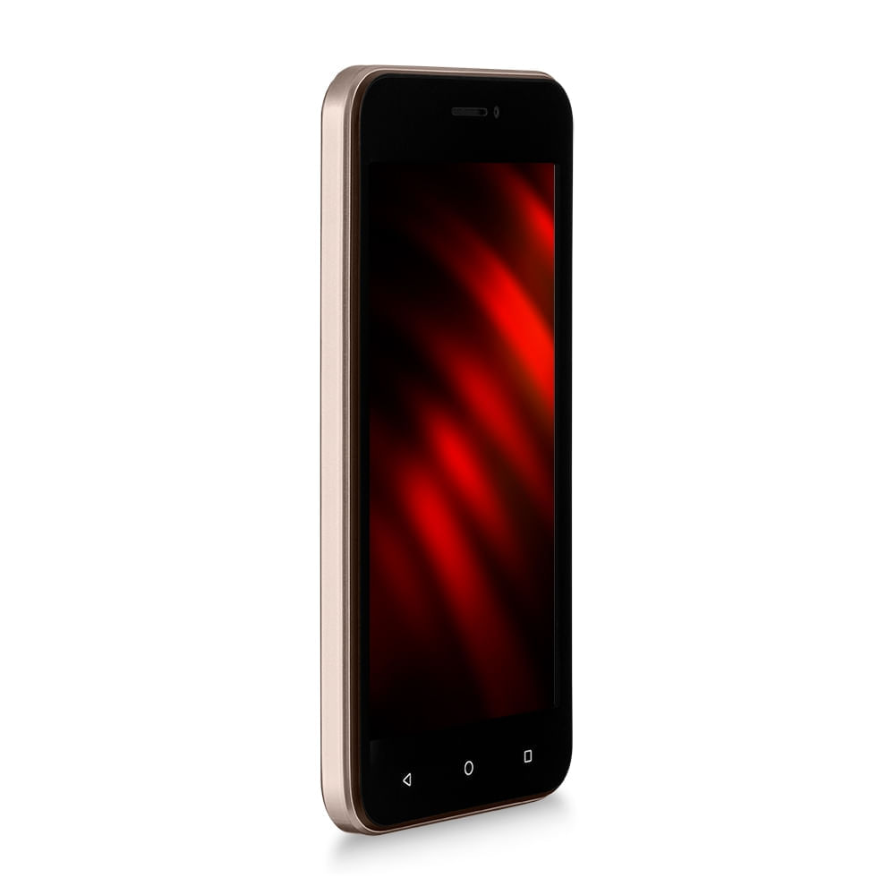 Encontraproduto.com.br - Smartphone Multilaser E 2 3G 32GB Wi-Fi Tela 5 pol. Dual Chip 1GB RAM Android 11 (Go edition) Processador Quad Core - Dourado - P9149X [Reembalado]