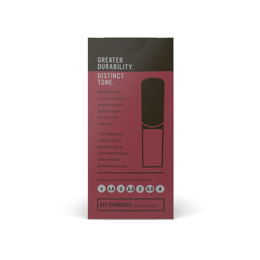 Encontraproduto.com.br - Palheta Sax Alto 3.5 (5 Unidades) D Addario Plasticover [f035]