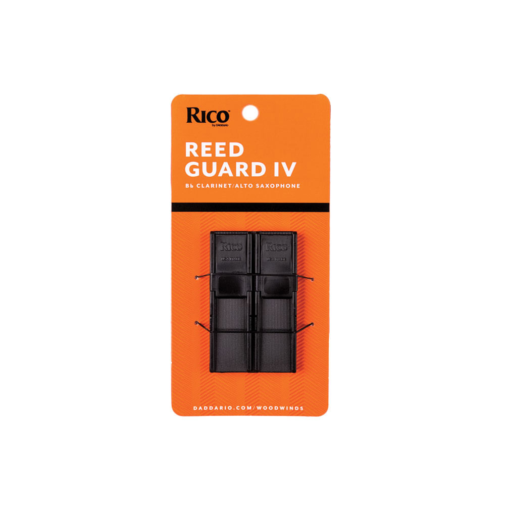 Encontraproduto.com.br - Porta Palhetas Sax Alto/Sax Soprano/Clarineta Para 4 Palhetas Reed Guard IV (Unidade) DAddario RGRD4ASCL