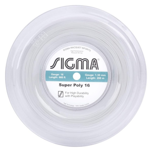 Encontraproduto.com.br - Corda Sigma Super Poly 16L 1.30mm Branca - Rolo com 200 metros