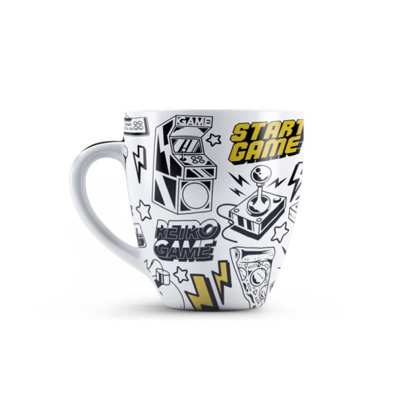 Encontraproduto.com.br - Caneca de Porcelana Start Game 440ml Up Home - UD255OUT [Reembalado]