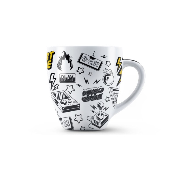 Encontraproduto.com.br - Caneca de Porcelana Start Game 440ml Up Home - UD255OUT [Reembalado]