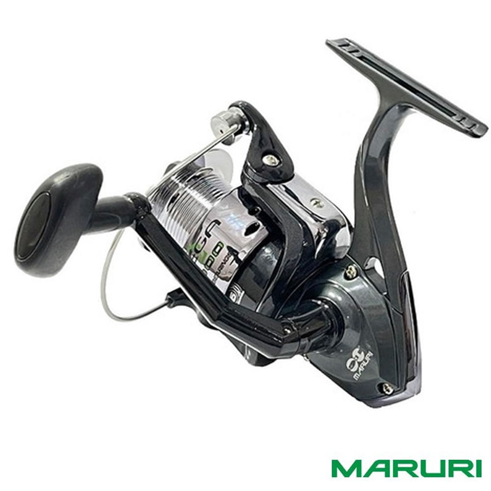 Encontraproduto.com.br - Kit Pesca Molinete Omega 5 Rolamentos Maruri com Vara 40lbs e 200mts de Linha