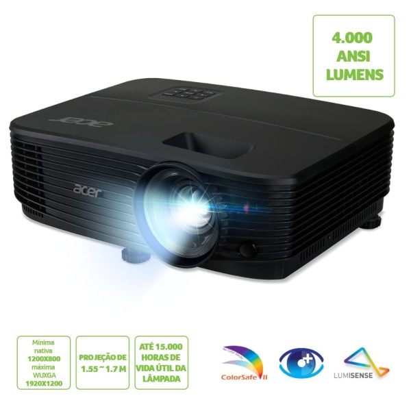 Encontraproduto.com.br - Projetor Acer X1323WHP WXGA 1280x800 4000 ANSI Lumens VGA