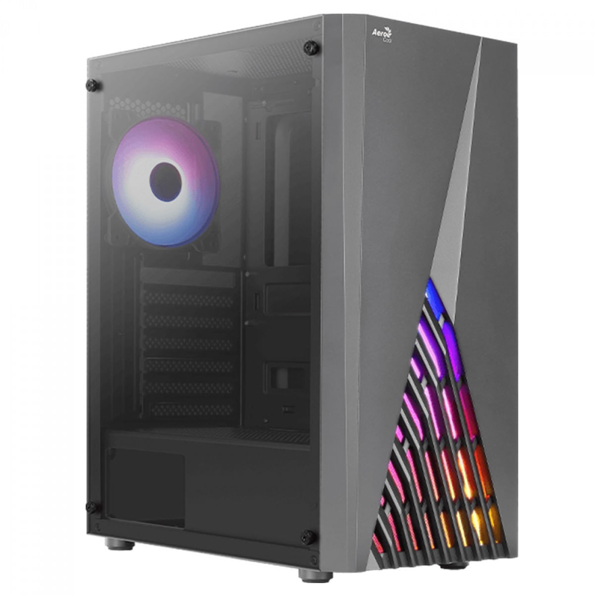 Gabinete Gamer Aerocool, Delta, Lateral Vidro, RGB, PT