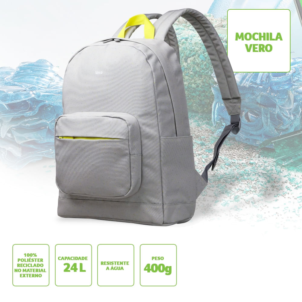 Encontraproduto.com.br - Mochila Acer Vero com material 100% Reciclável Resistente a água para Notebooks de até 15.6” ABG230