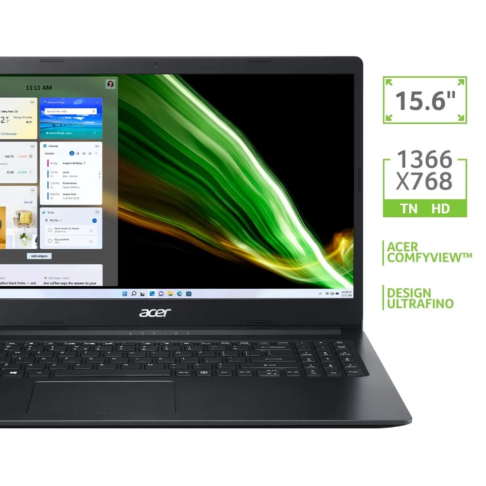 Encontraproduto.com.br - Notebook Acer A315-34-C2BV Aspire 3 Intel Celeron N4020 128GB SSD 4GB DDR4 W11 Tela 15.06”