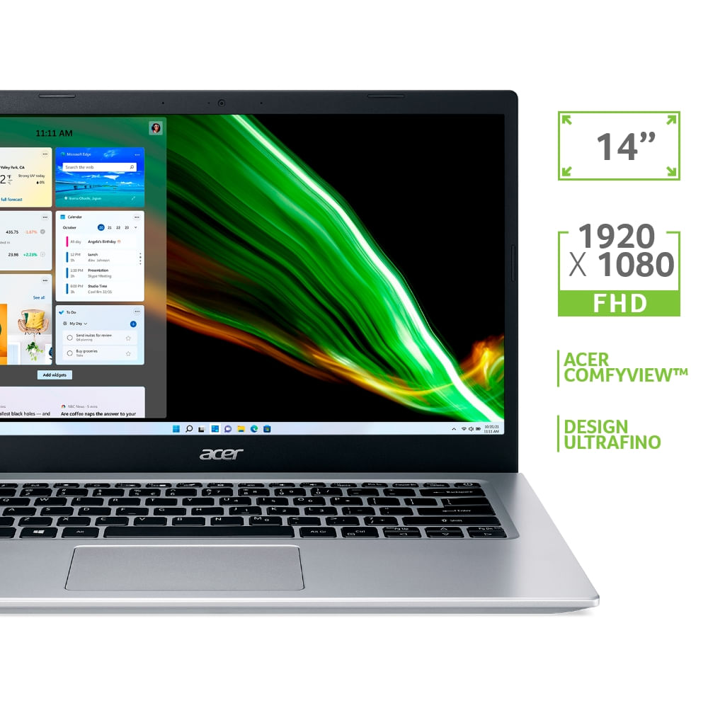 Encontraproduto.com.br - Notebook Acer Aspire 5 A514-54-590S Intel Core i5 11ª Gen Windows 11 Pro 8GB 256GB SDD 14 Full HD