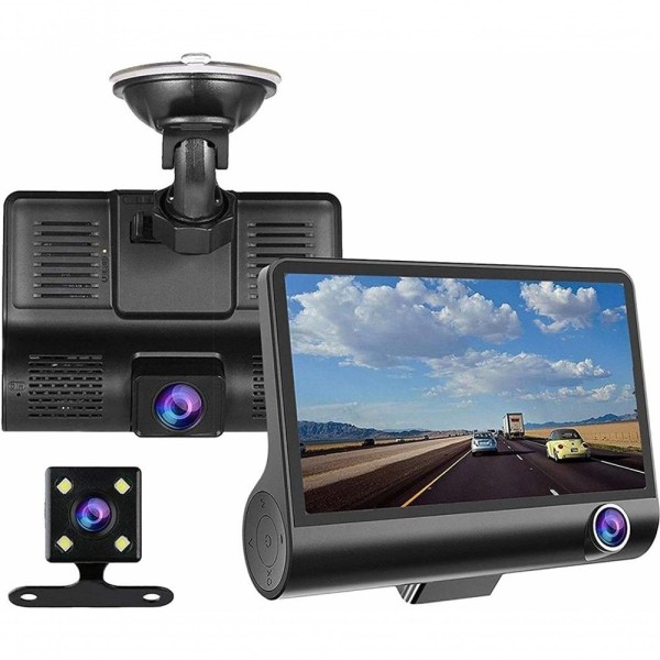 Encontraproduto.com.br - Camera Para Carro Satellite A-dvr053 De 12mp Com Tela 4.0
