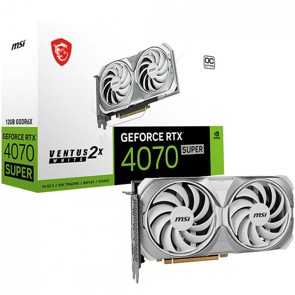 Placa de vídeo Msi Geforce Rtx 4070 Ventus 2x White 12g Oc