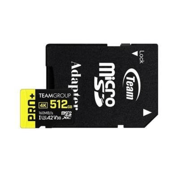 Encontraproduto.com.br - Cartão de Memória Micro SDXC Gaming 512GB Pro+ UHS-I U3 A2 V30 - Team Group