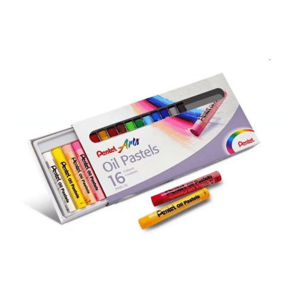 Giz Pastel Oleoso Pentel com 16 Cores - Cód. PHN16