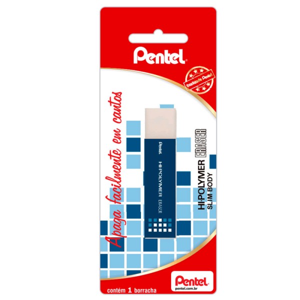 Borracha Hi-Polymer Eraser Slim Pentel (EZEE02E)