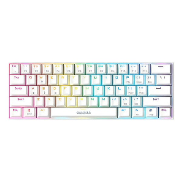 Encontraproduto.com.br - Teclado Mecânico Gamdias Hermes E3 Rgb Switch Red Branco Idioma Inglês Us Cor De Teclado Branco