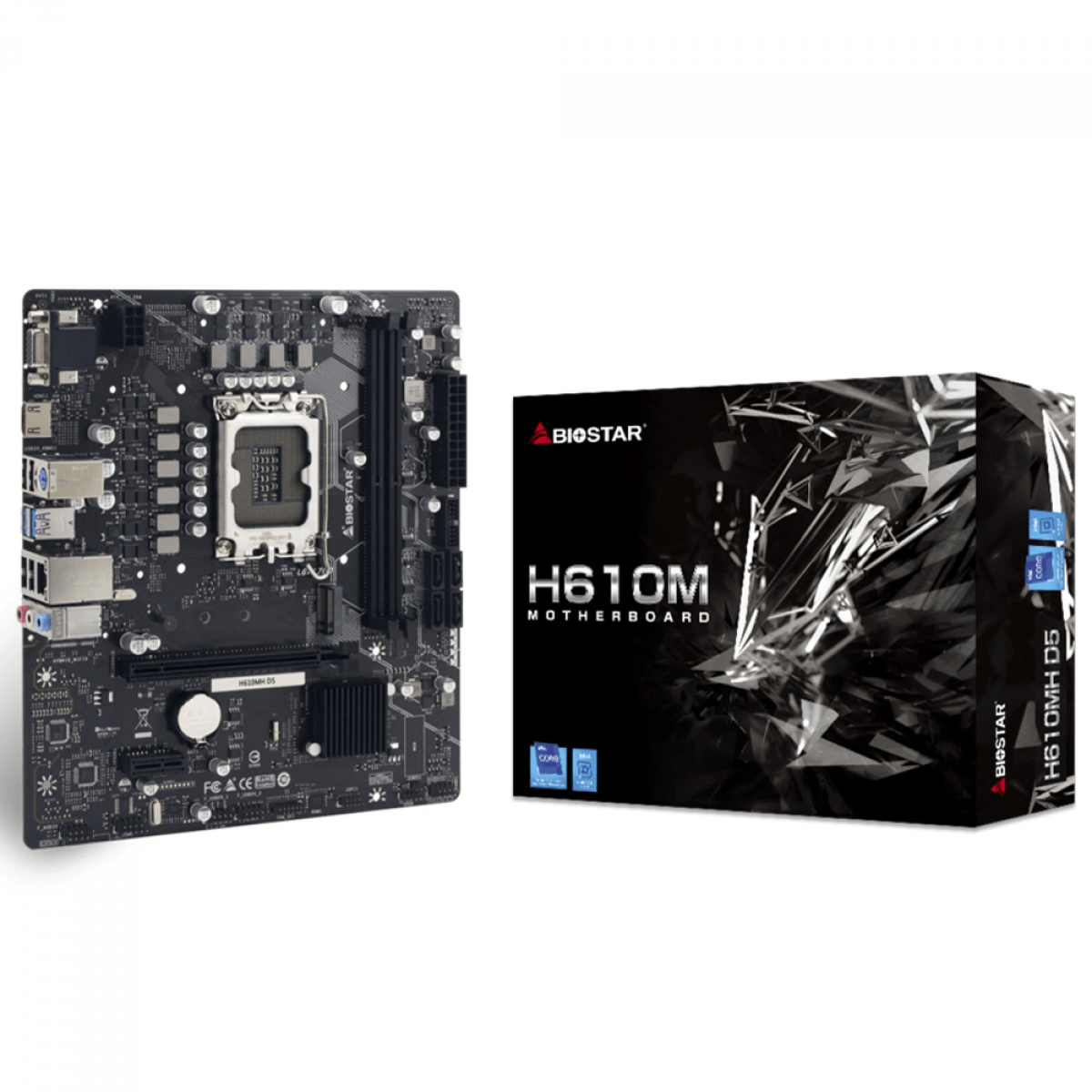 Encontraproduto.com.br - Placa Mãe Micro ATX Intel 14/13/12G H610 LGA 1700 H610MH D5 - Biostar