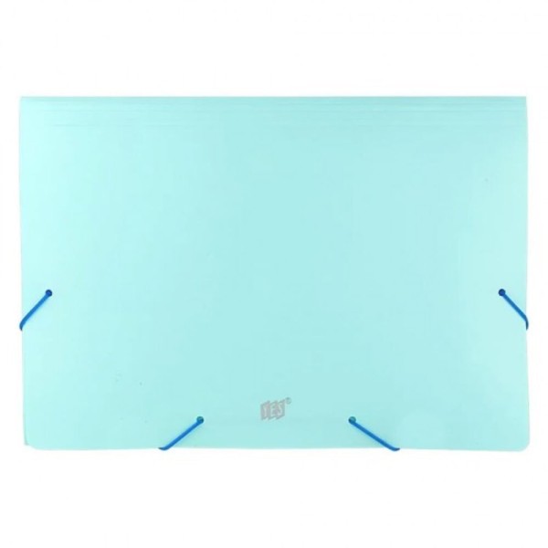 Encontraproduto.com.br - Pasta com Aba Elástico Ofício Tons Pastel Azul - YES