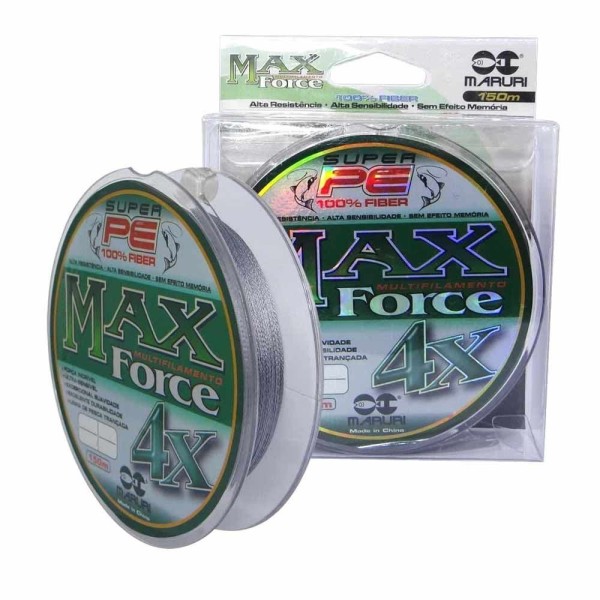 Encontraproduto.com.br - Linha De Pesca Multifilamento 150m Max Force 4 Fios Medida 0,45mm