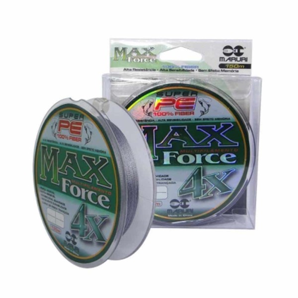 Encontraproduto.com.br - Linha De Pesca Multifilamento 150m Max Force 4 Fios Medida 0,45mm