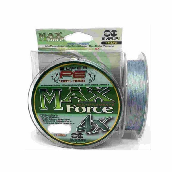 Encontraproduto.com.br - Linha De Pesca Multifilamento 150m Max Force 4 Fios Medida 0,45mm